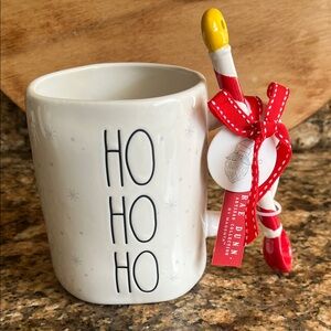 NWT Rae Dunn “HO HO HO” / North Pole Double Sided Glossy Mug